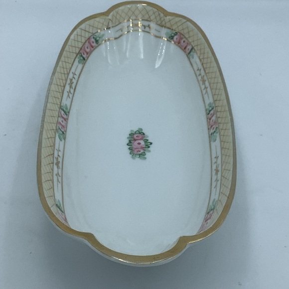 Antique Nippon Hand-painted Oval Serving Bowl/ Dish - Picture 2 of 15